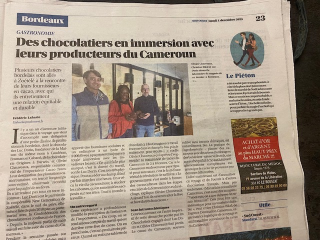 Destination Cameroun : Circuit solidaire « sur La route du cacao sud Cameroun »